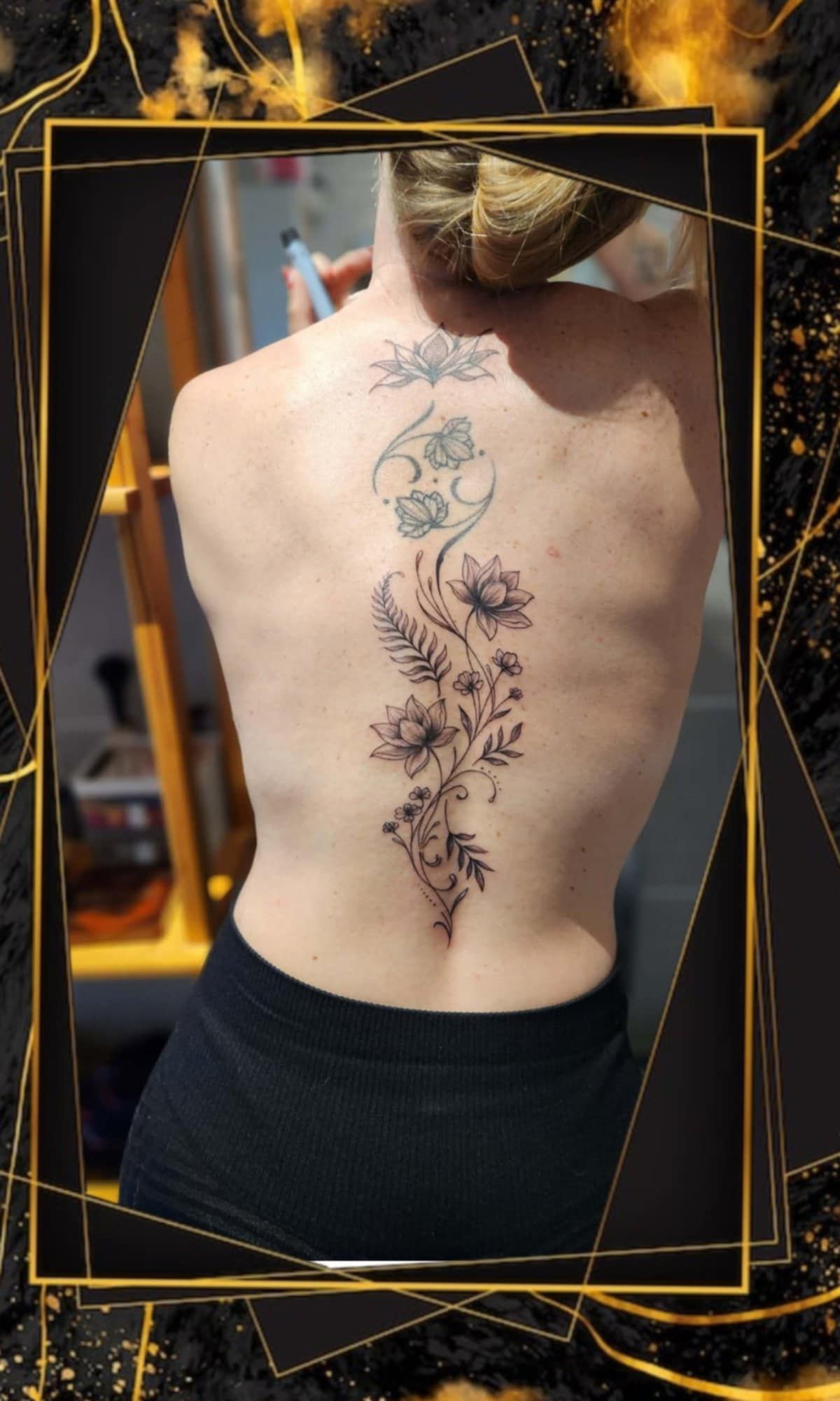 Tatouage pointillisme dot work réalisation 6 — Black Chick Tattoo Tours-en-Savoie