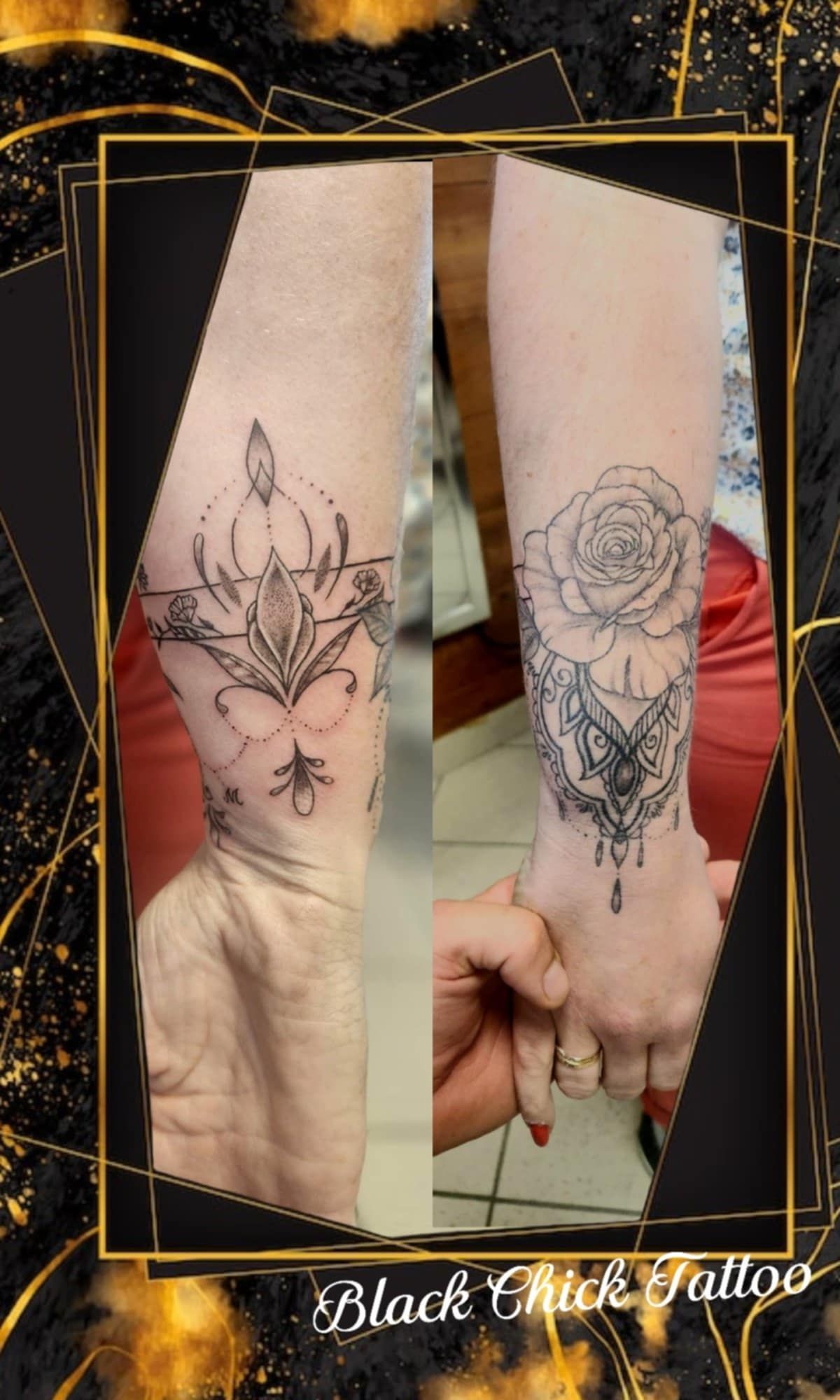 Tatouage pointillisme dot work réalisation 24 — Black Chick Tattoo Tours-en-Savoie