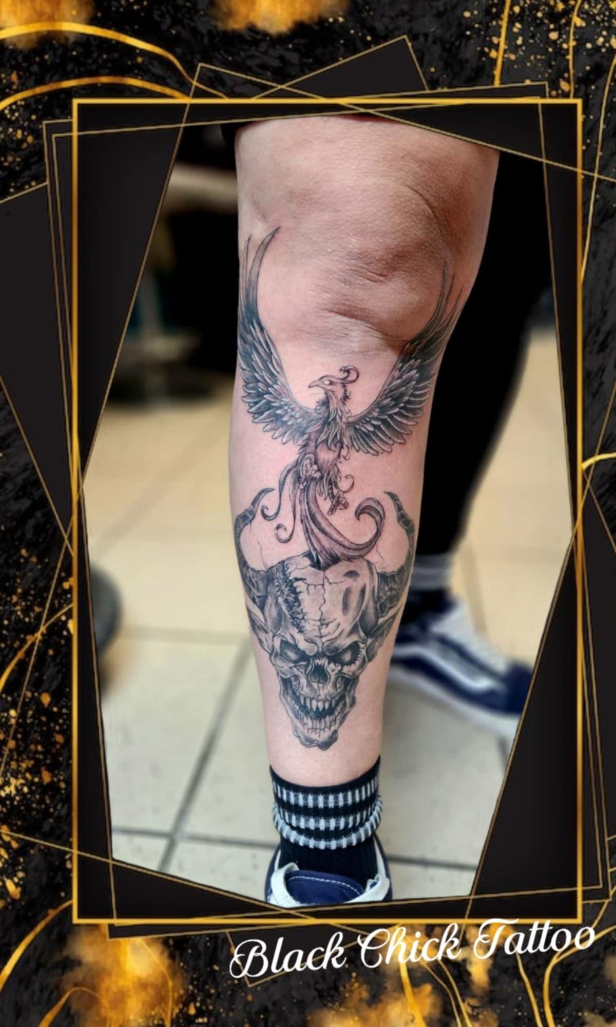 Tatouage pointillisme dot work réalisation 25 — Black Chick Tattoo Tours-en-Savoie