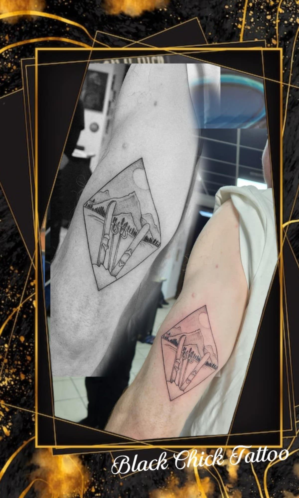 Tatouage pointillisme dot work réalisation 27 — Black Chick Tattoo Tours-en-Savoie