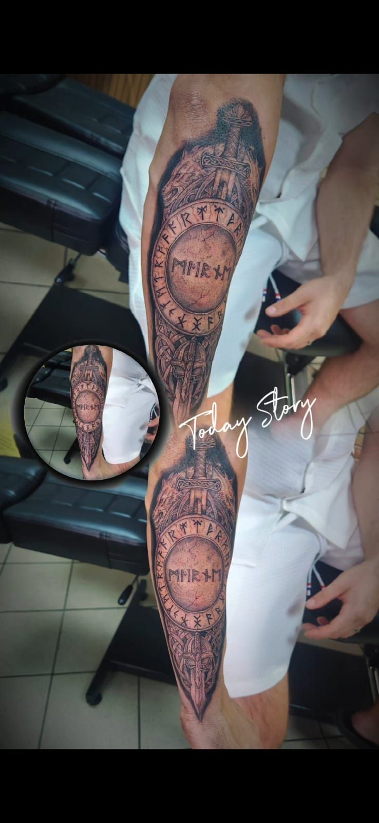 Tatouage pointillisme dot work réalisation nº69 — Black Chick Tattoo, studio de Tours-en-Savoie